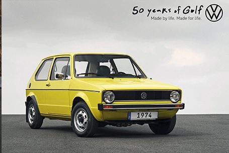 8 generaciones del volwagen golf en 50 años 2024 es el año del Golf
